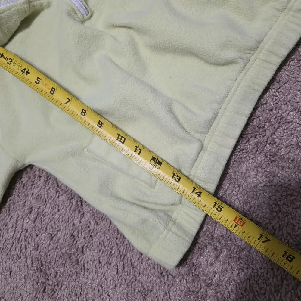 Abercrombie Kids 1/4 Zip Pullover Size 9-10 Lime Green Y2K Preppy Logo Moose